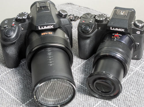 FZ1000 vs G7 size comparison lens extended